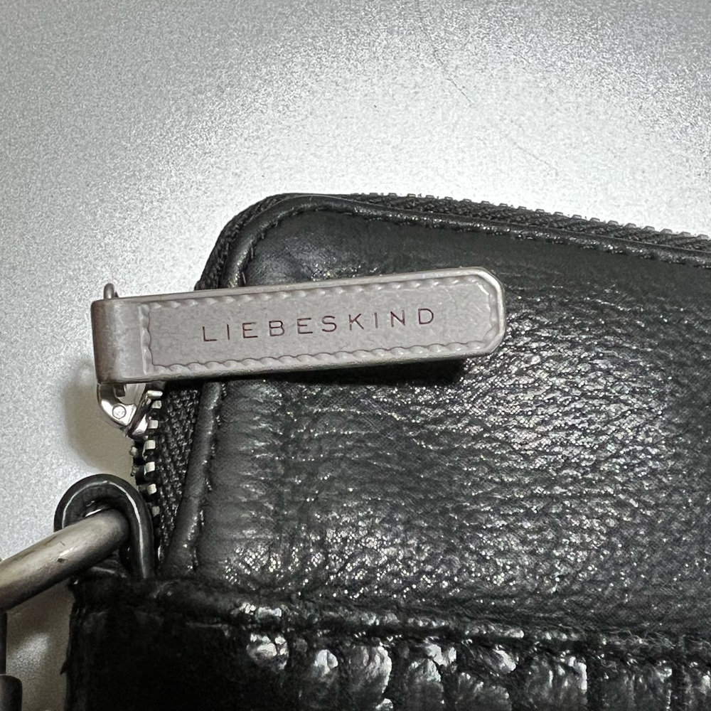 Liebeskind Berlin Black Leather Python Embossed T… - image 3